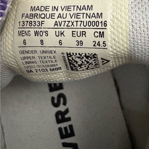 Purple High-Top Mens Converse Sneakers - Picture 7 of 9